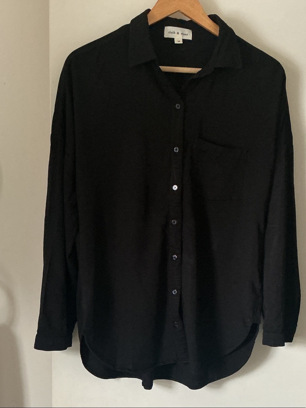 cloth & stone Black Button-Down Casual Shirt